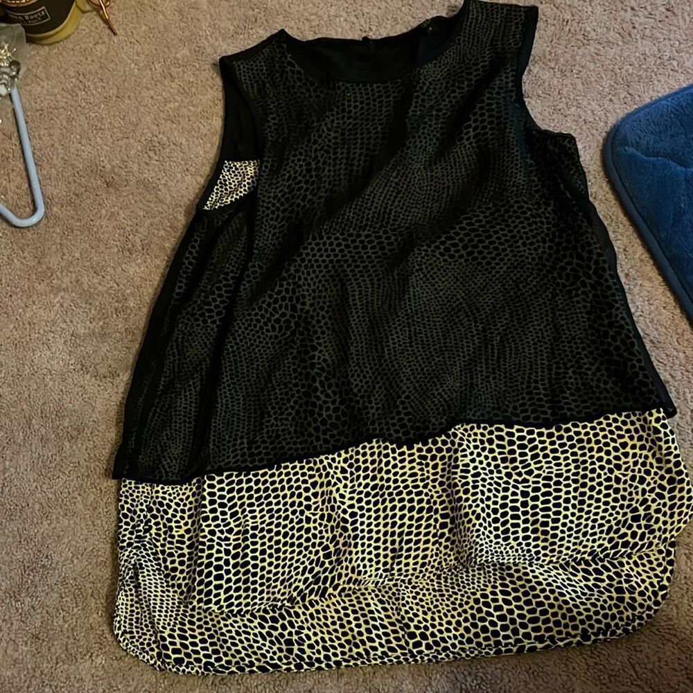 Tibi silk combo blouse 4